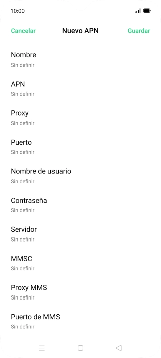 Pulsa Nombre.