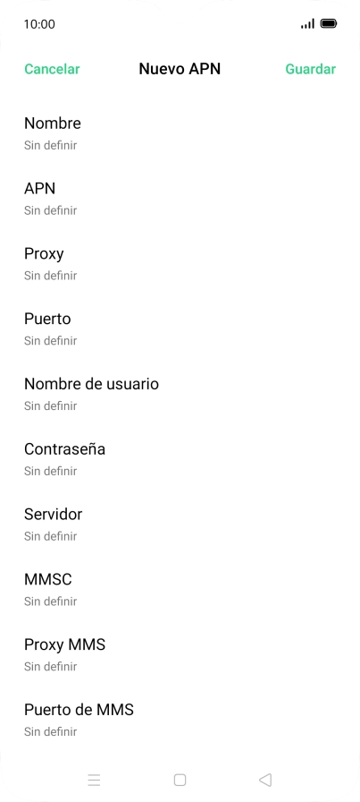 Pulsa Nombre.