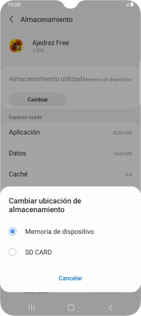 Pulsa el nombre de la tarjeta de memoria.