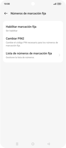 Pulsa Habilitar marcación fija.