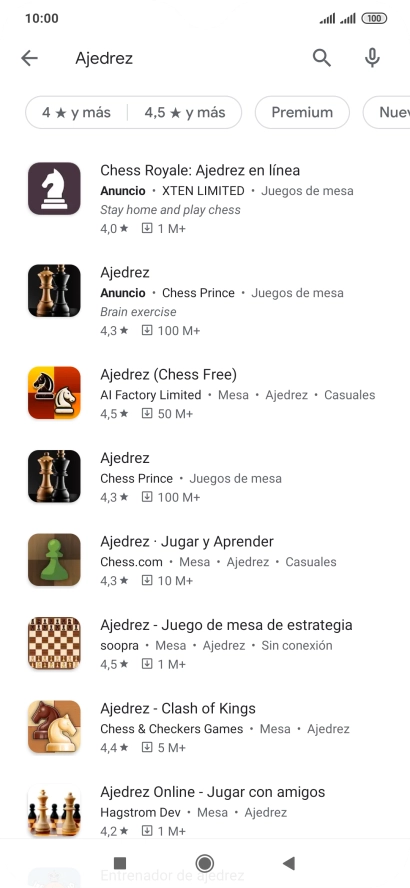 Pulsa la app deseada.