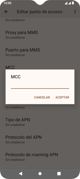 Introduce 214 y pulsa ACEPTAR.