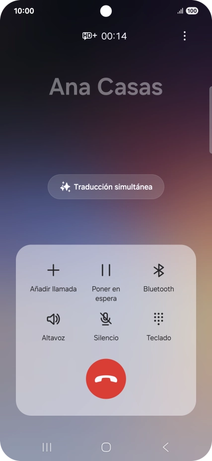 Pulsa Traducción simultánea.