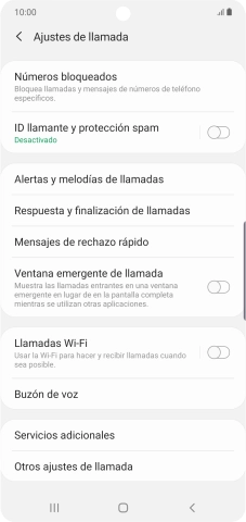 Pulsa Servicios adicionales.