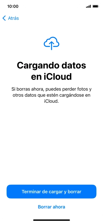 Pulsa Borrar ahora.