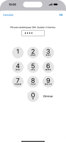 Introduce tu código PIN y pulsa OK.