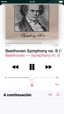 Pulsa el icono de reproducción aleatoria para activar o desactivar la función.