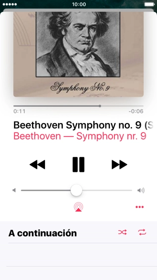 Pulsa el icono de reproducción aleatoria para activar o desactivar la función.