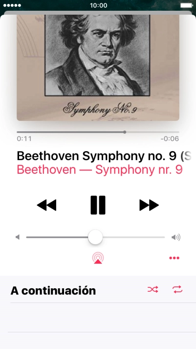 Pulsa el icono de reproducción aleatoria para activar o desactivar la función.