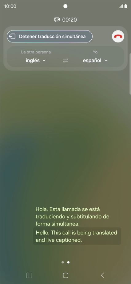 Pulsa las listas desplegables para seleccionar los idiomas deseados.