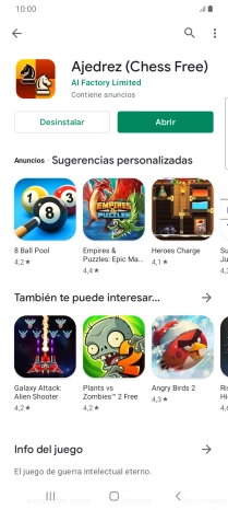 Pulsa la tecla de inicio para terminar y regresar a la pantalla de inicio.