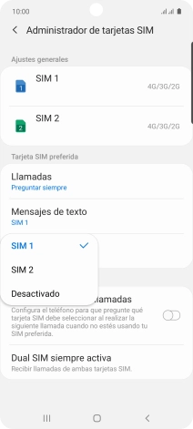 Pulsa el ajuste deseado. Pulsa el ajuste deseado.
