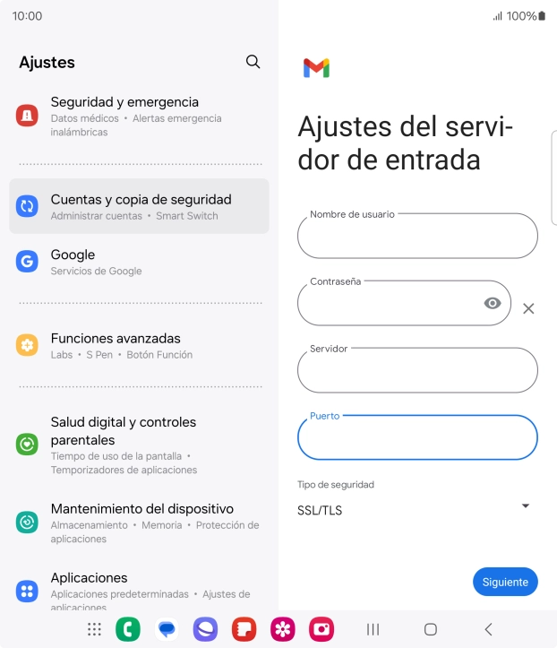 Pulsa Siguiente.