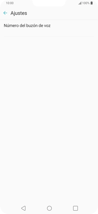 Pulsa Número del buzón de voz.