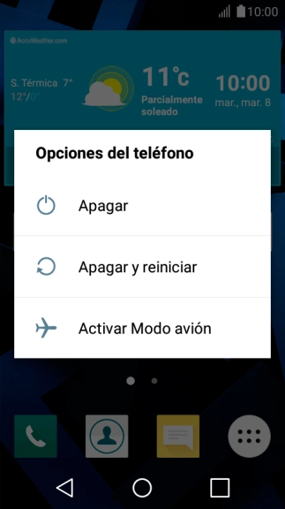 Pulsa Activar Modo avión.
