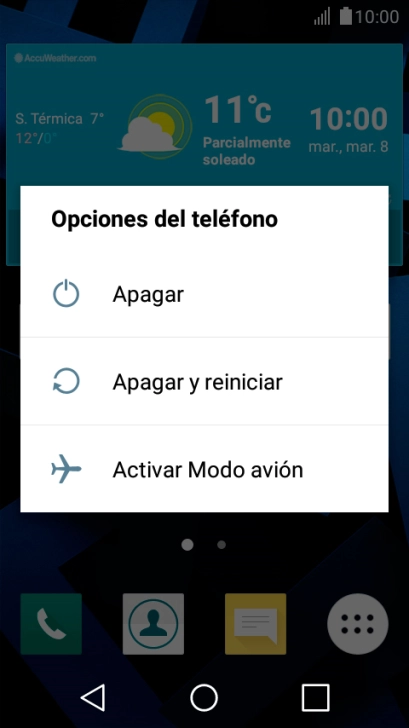 Pulsa Activar Modo avión.