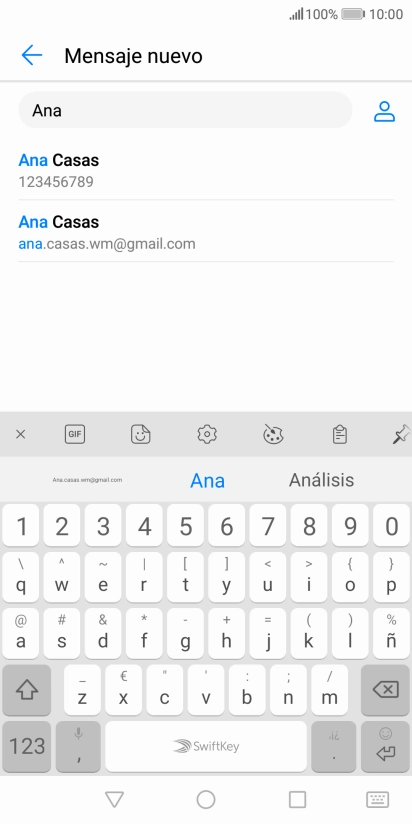 Pulsa el contacto deseado.