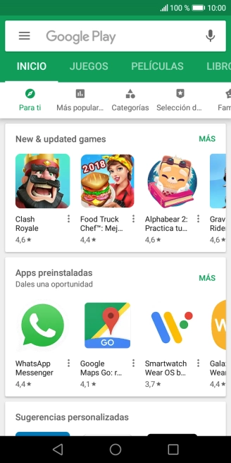 Pulsa en el campo de búsqueda.