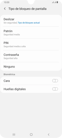 Pulsa Huellas digitales.