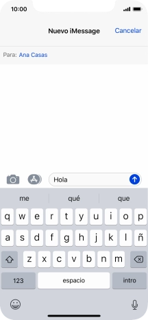 Pulsa el icono de enviar.