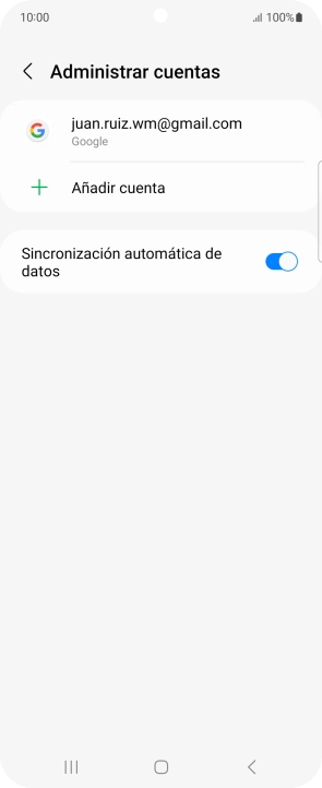 Pulsa la cuenta deseada.