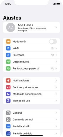 Pulsa Modos de concentración.