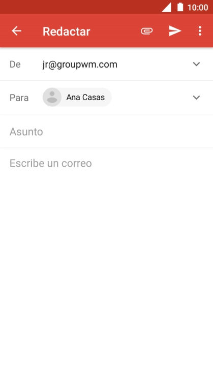 Pulsa Asunto e introduce el asunto deseado.