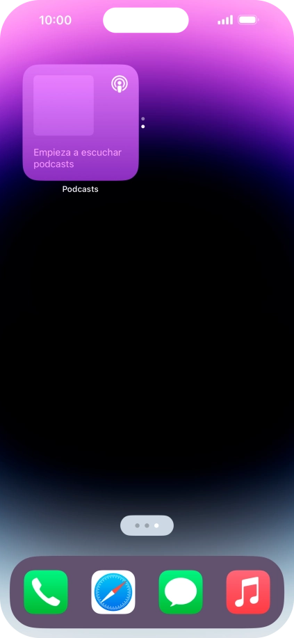 Si utilizas un grupo de widgets: Desliza el dedo hacia arriba o hacia abajo sobre el grupo para seleccionar el widget deseado.