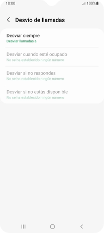 Pulsa el tipo de desvío deseado.