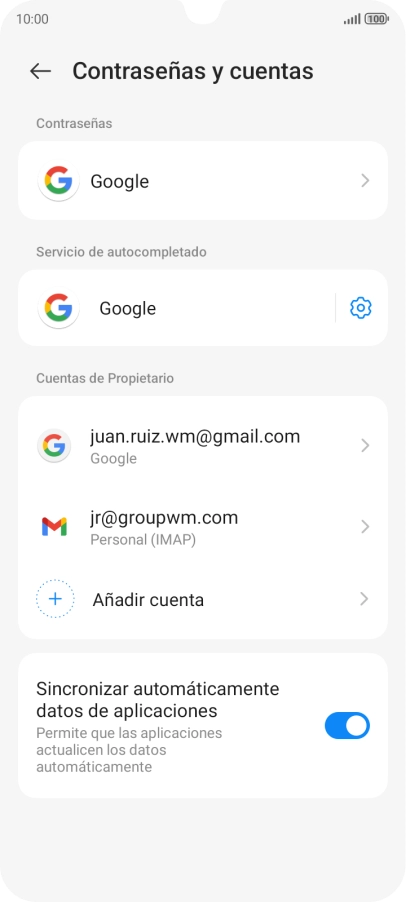 Pulsa el indicador junto a 