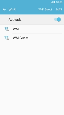 Pulsa la red wifi deseada.