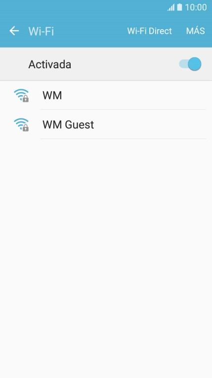 Pulsa la red wifi deseada.