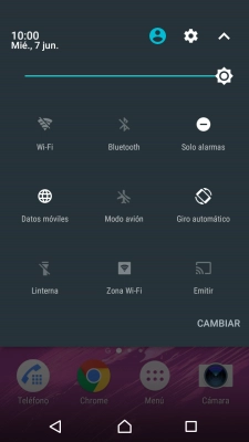 Pulsa el icono de ajustes de sonido para desactivar el modo silencioso. Pulsa el icono de ajustes de sonido para desactivar el modo silencioso.