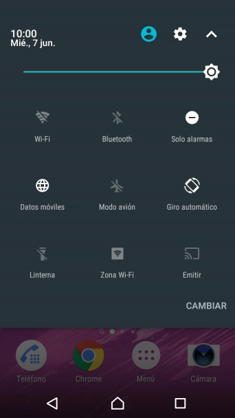 Pulsa el icono de ajustes de sonido para desactivar el modo silencioso. Pulsa el icono de ajustes de sonido para desactivar el modo silencioso.