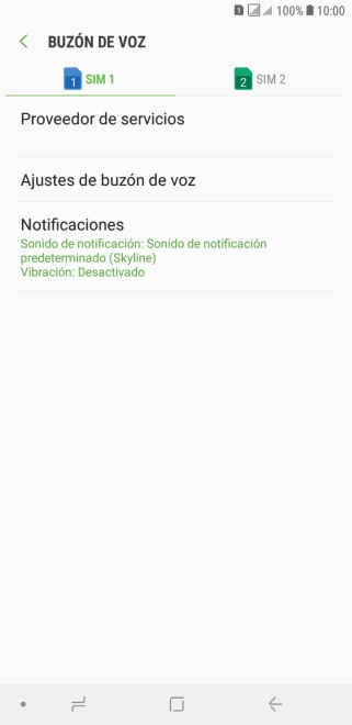 Pulsa la tarjeta SIM deseada.