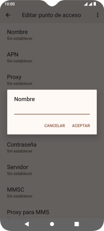 Introduce Vodafone Internet y pulsa ACEPTAR.
