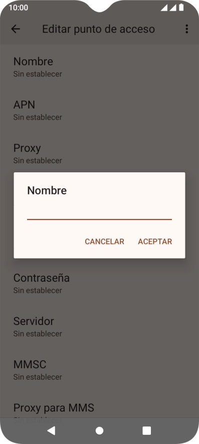 Introduce Vodafone Internet y pulsa ACEPTAR.