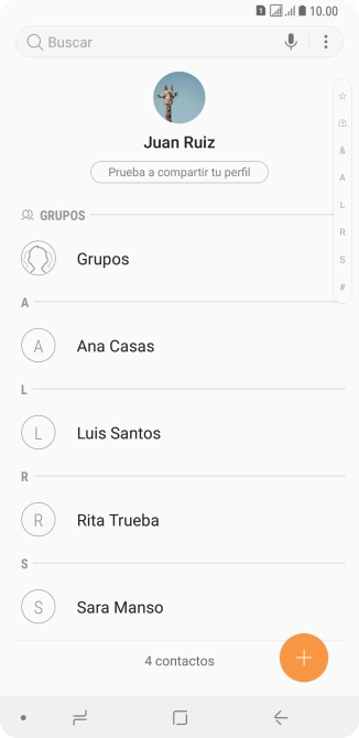 Pulsa el contacto deseado.