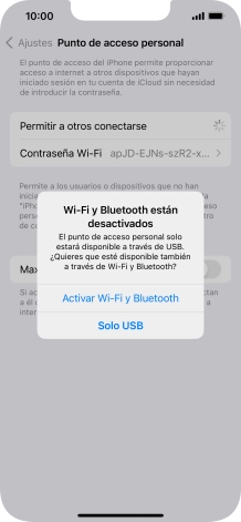 Si el wifi está desactivado, pulsa Activar Wi-Fi y Bluetooth.