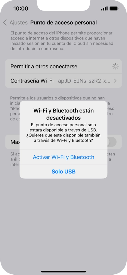 Si el wifi está desactivado, pulsa Activar Wi-Fi y Bluetooth.