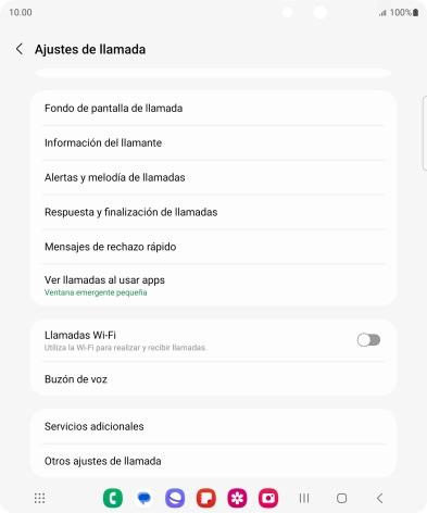 Pulsa Servicios adicionales.