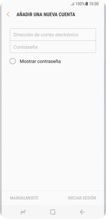 Pulsa Dirección de correo electrónico e introduce tu dirección de correo electrónico.