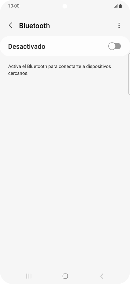 Pulsa el indicador para activar la función.