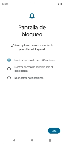 Pulsa el ajuste deseado.