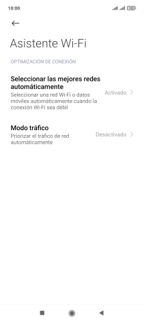 Pulsa Seleccionar las mejores redes automáticamente.