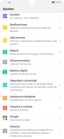Pulsa Usuarios y cuentas.