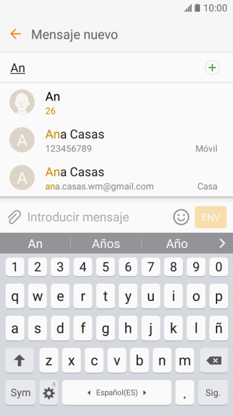 Pulsa el contacto deseado.