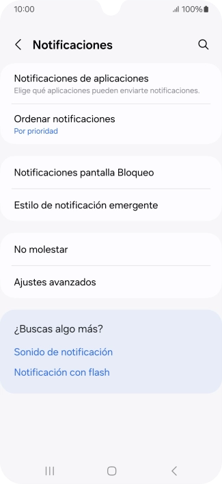 Pulsa Notificaciones de aplicaciones.