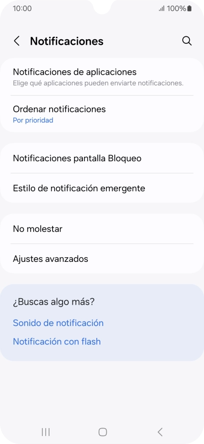 Pulsa Notificaciones de aplicaciones.