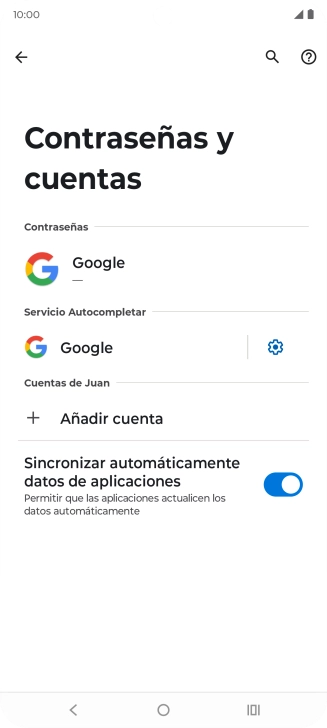 Pulsa Añadir cuenta.
